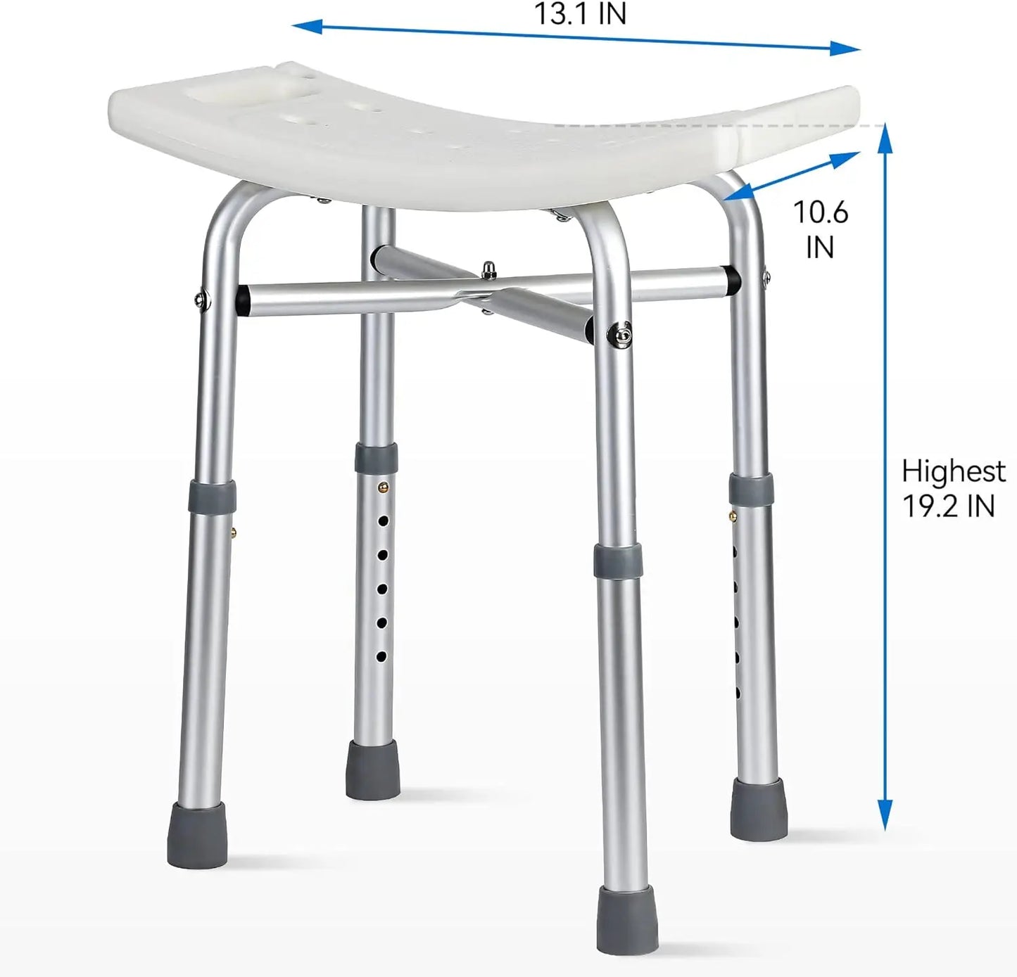 Shower Bench Shower Chair for Bathroom Bathtub Adjustable Height Supports 350 lb Capacity Slip Resistant