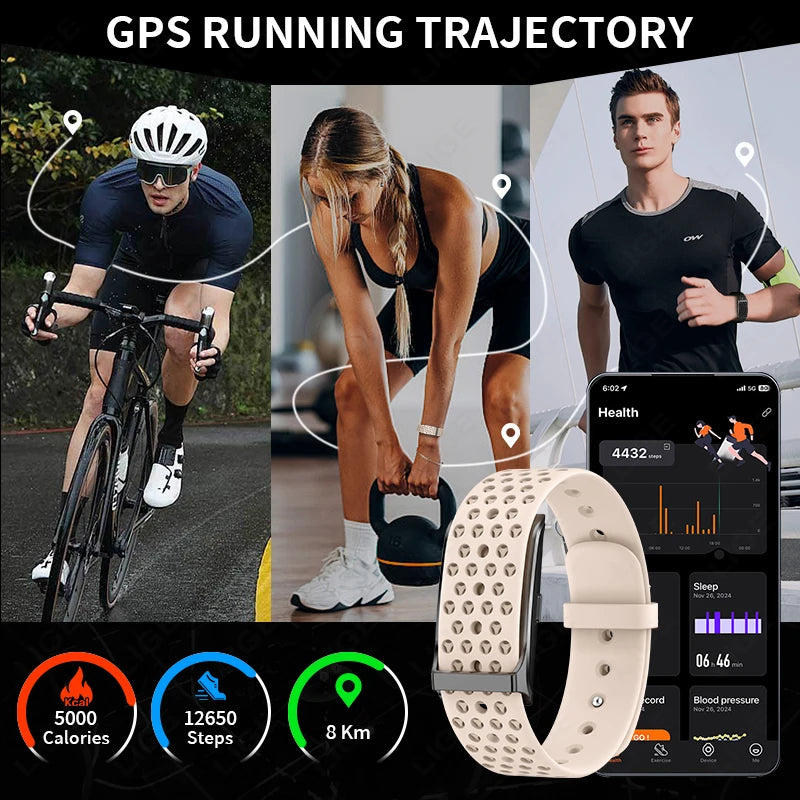 LIGE New No Screen Smart Watch 20 Day Ultra Long Battery Life Blood Oxygen Blood Pressure Monitoring Sports Smart Bracelet