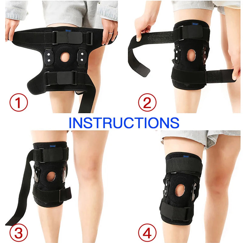 GOUNOD 1P Adjustable Hinged Knee Brace Support for Meniscus Tear and Patellar Tendon Pain Relief